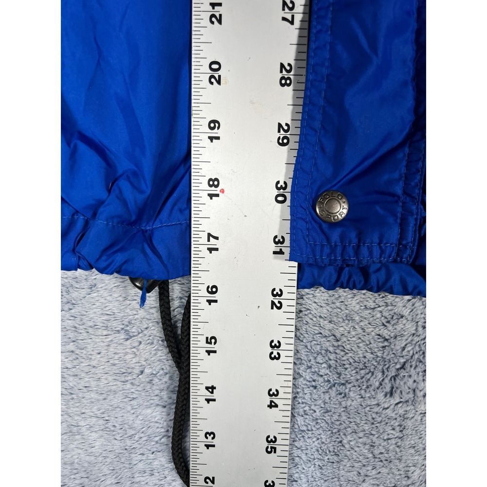 Polo‎ Sport Ralph Lauren Vintage Windbreaker Jacket Blue Mens Large Hooded 90s - Picture 16 of 16